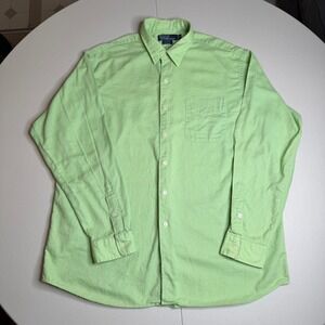 Polo Ralph Lauren Marlowe Mens XL Lime Green Cotton Button Down Long Sleeve